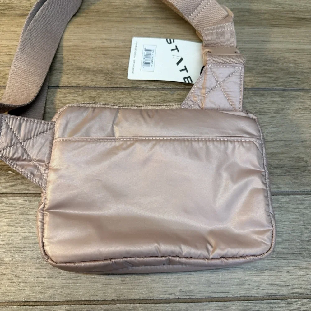 State Bags Womens Lorimer Nylon Crossbody Fanny Pack Waist Bag - Dusty Rose Pink